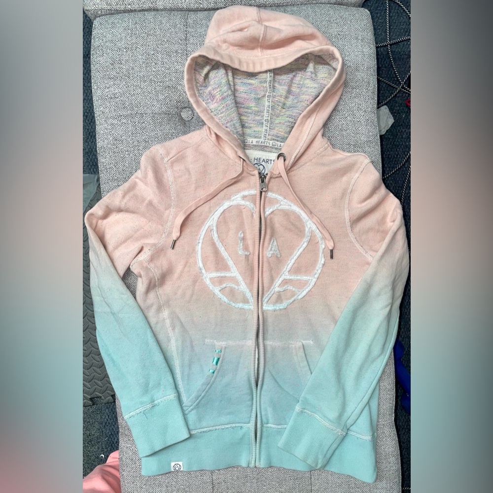 La Hearts Multicolor Zip-Up Hoodie